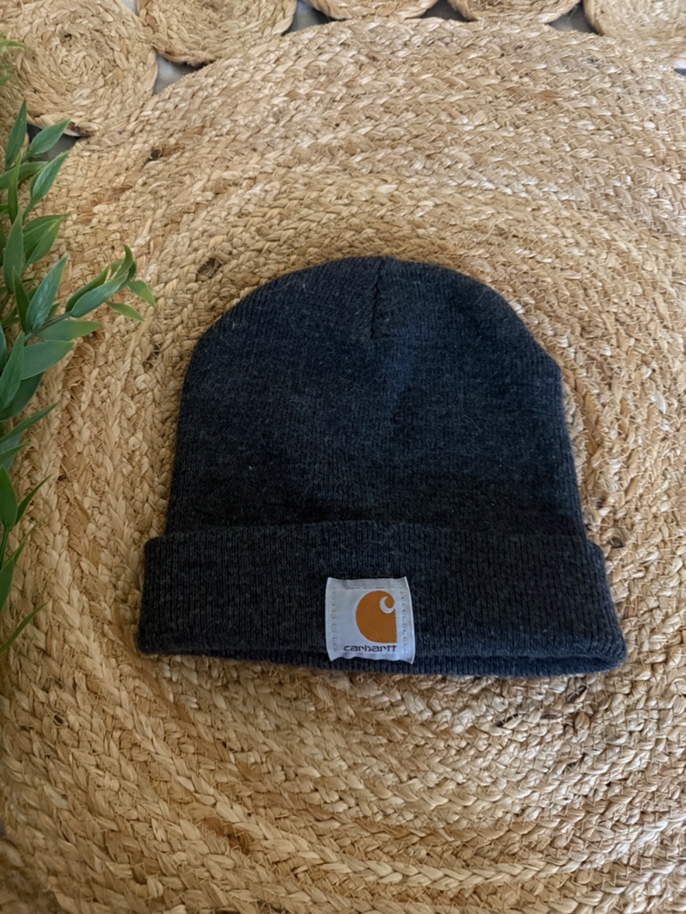 Big boy Carharrt Beanie Dark Gray. OS